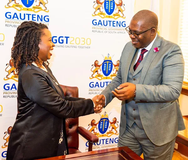 Gauteng provincial government officials at a climate adaptation announcement